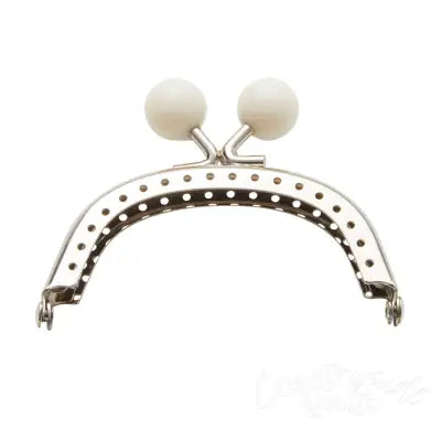 White Bauble Sew-In Clasp 3in x 2-1/4in