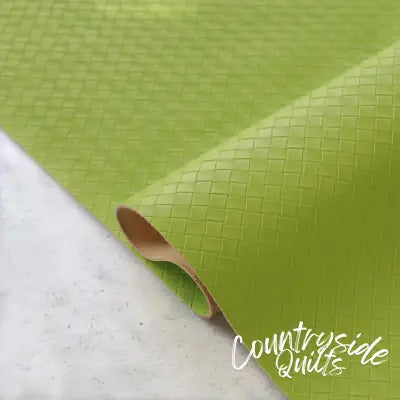 White Grape Basket Weave Faux Leather 1/2 Yard