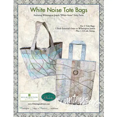 White Noise Tote Bags, Free Download below, will NOT SHIP.