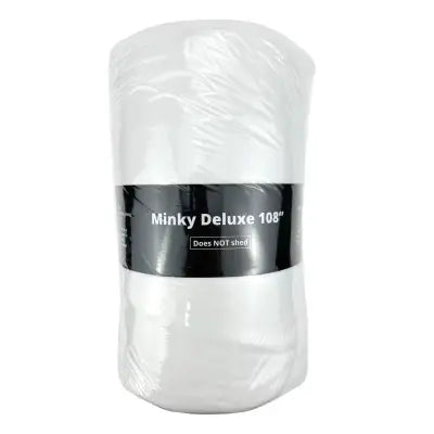 White Solid Minky 108in Wide - 3 Yd Pre Cut