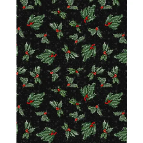 Wilmington Prints - Country Cardinals Holly Black