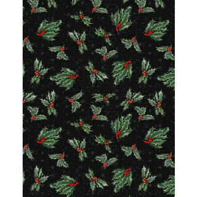 Wilmington Prints - Country Cardinals Holly Black