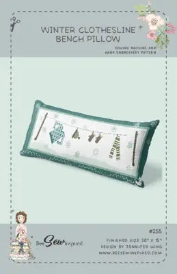 Winter Clothesline Bench Pillow Sewing Version