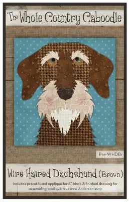 Wire Haired Dachshund Brown Precut Fused Applique Pack