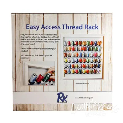 Wooden Thread Rack Whitewashed