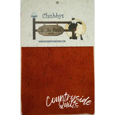 Wool Chubbys 16in Felted Square Burnt Orange Heather