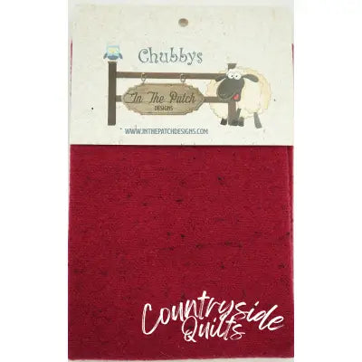 Wool Chubbys 16in Felted Square Christmas Red Heather