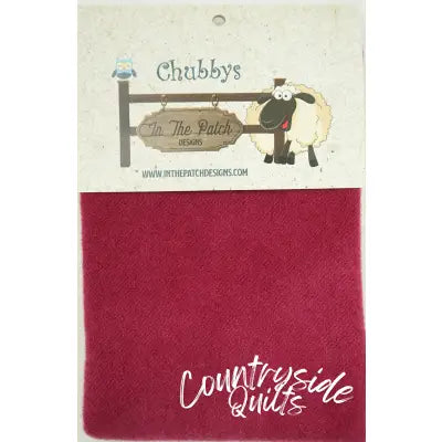 Wool Chubbys 16in Felted Square Cranberry Ivory