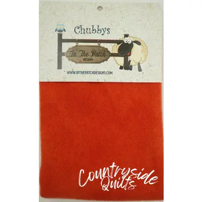 Wool Chubbys 16in Felted Square Deep Persimmon Solid