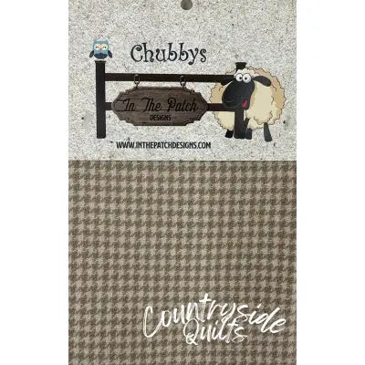 Wool Chubbys 16in Felted Square Houndstooth Tan