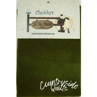 Wool Chubbys 16in Felted Square Olive Solid