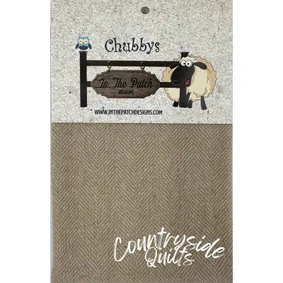 Wool Chubbys 16in Felted Square Tan Herringbone