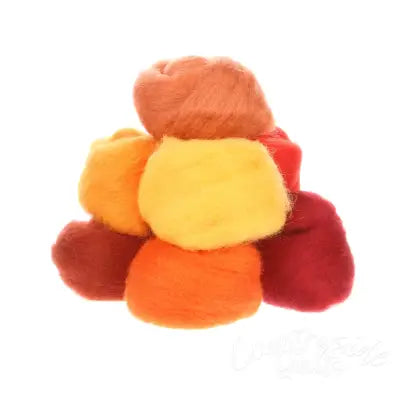 Wool Roving Assortment Fire