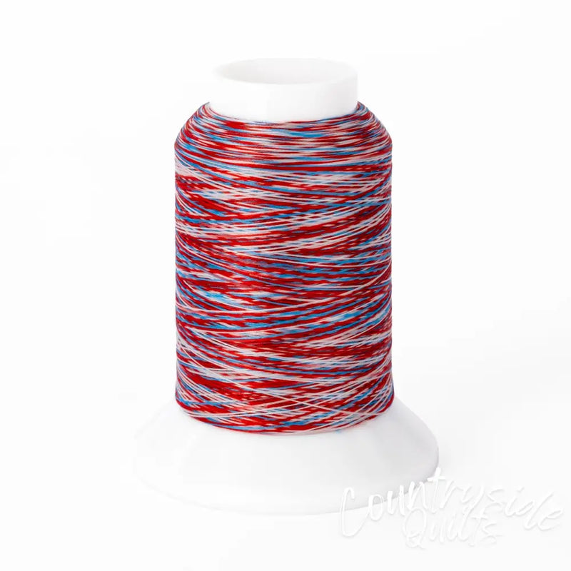Woolly Nylon #VA105 - Variegated Red, White, & Blue Mini Cone