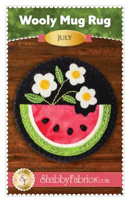 Wooly Mug Rug July