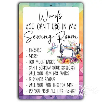 Words You Can't Use 12in x 18in  Aluminum Sign