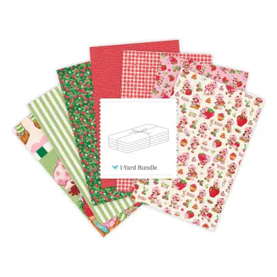 The World of Strawberry Shortcake 1 Yard Bundle Cream, 7 Pcs.
