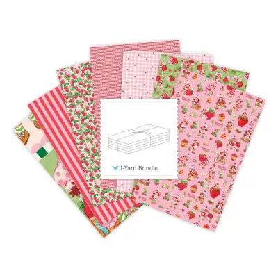 The World of Strawberry Shortcake 1 Yard Bundle Pink, 7 Pcs.