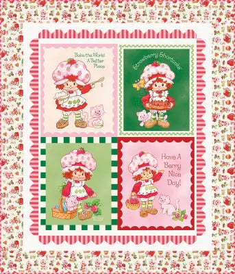 The World of Strawberry Shortcake Strawberry Shortcake Panel Quilt