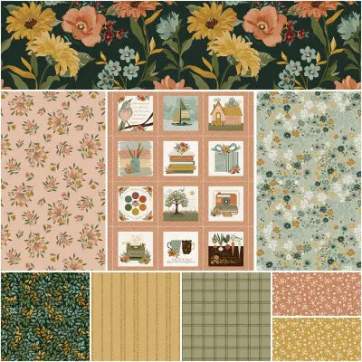 Worth Repeating 1 Yard Bundle Dark Green, 9pcs