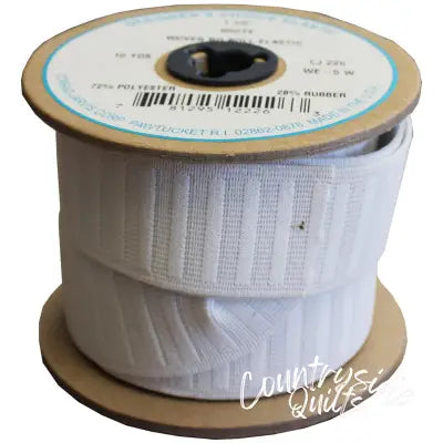 Woven No Roll Elastic 1-1/2in x 10yd White
