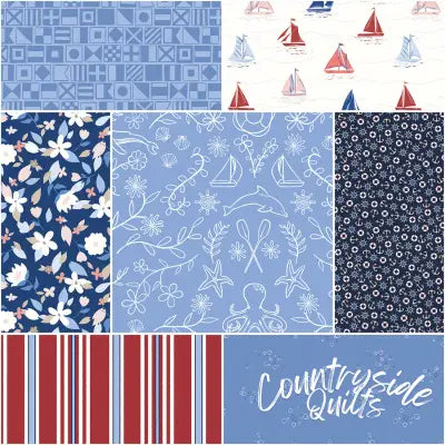 Yacht Club 1 Yard Bundle Sky, 7 Pcs.