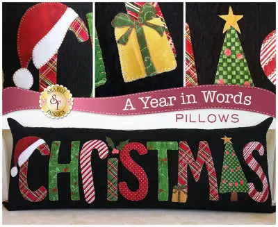 A Year In Words Pillow Christmas December