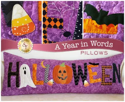 A Year In Words Pillow Halloween October