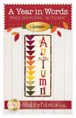 A Year in Words Wall Hanging Autumn September