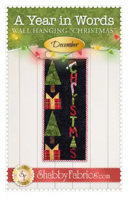 A Year in Words Wall Hanging Christmas December