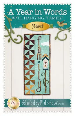 A Year in Words Wall Hanging Family March