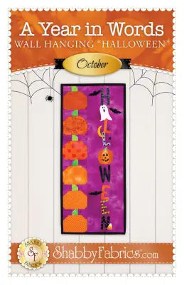 A Year in Words Wall Hanging Halloween October