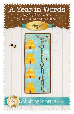 A Year in Words Wall Hanging You Are My Sunshine August