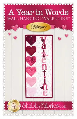 A Year in Words Wall Hanging Valentine February