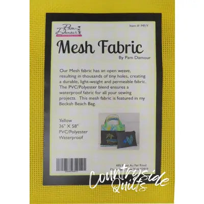 Yellow Mesh Fabric 36in x 58in