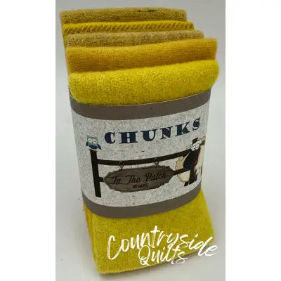 Yellow Wool Chunks 5pc 9in x 10in