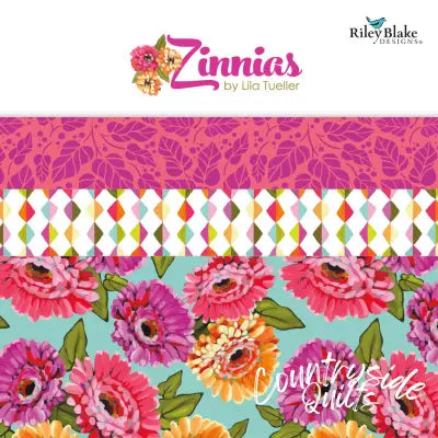 Zinnias Fat Quarter Bundle, 21 Pcs.