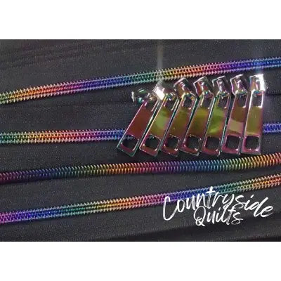 Zipper Jewel Coil Black Tape