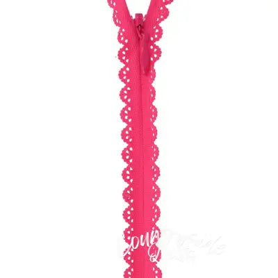 Zipper Lace 40cm, 19mm wide, fuchsia
