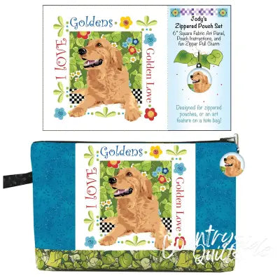 Zipper Pouch Set Golden Retriever