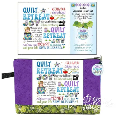 Zipper Pouch Set Quilt Retreat Joy