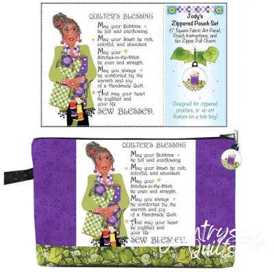 Zipper Pouch Set Star Quilters Blessing