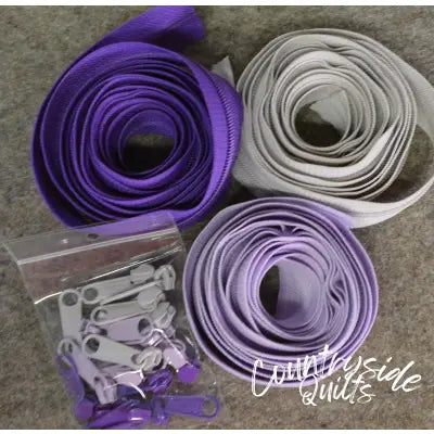 Zipper Trio Purple Passion