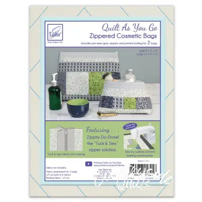 Zippity Do Done Cosmetic Bags QAYG Lt Gray Zip