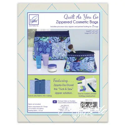 Zippity Do Done Cosmetic Bags QAYG Navy Zip